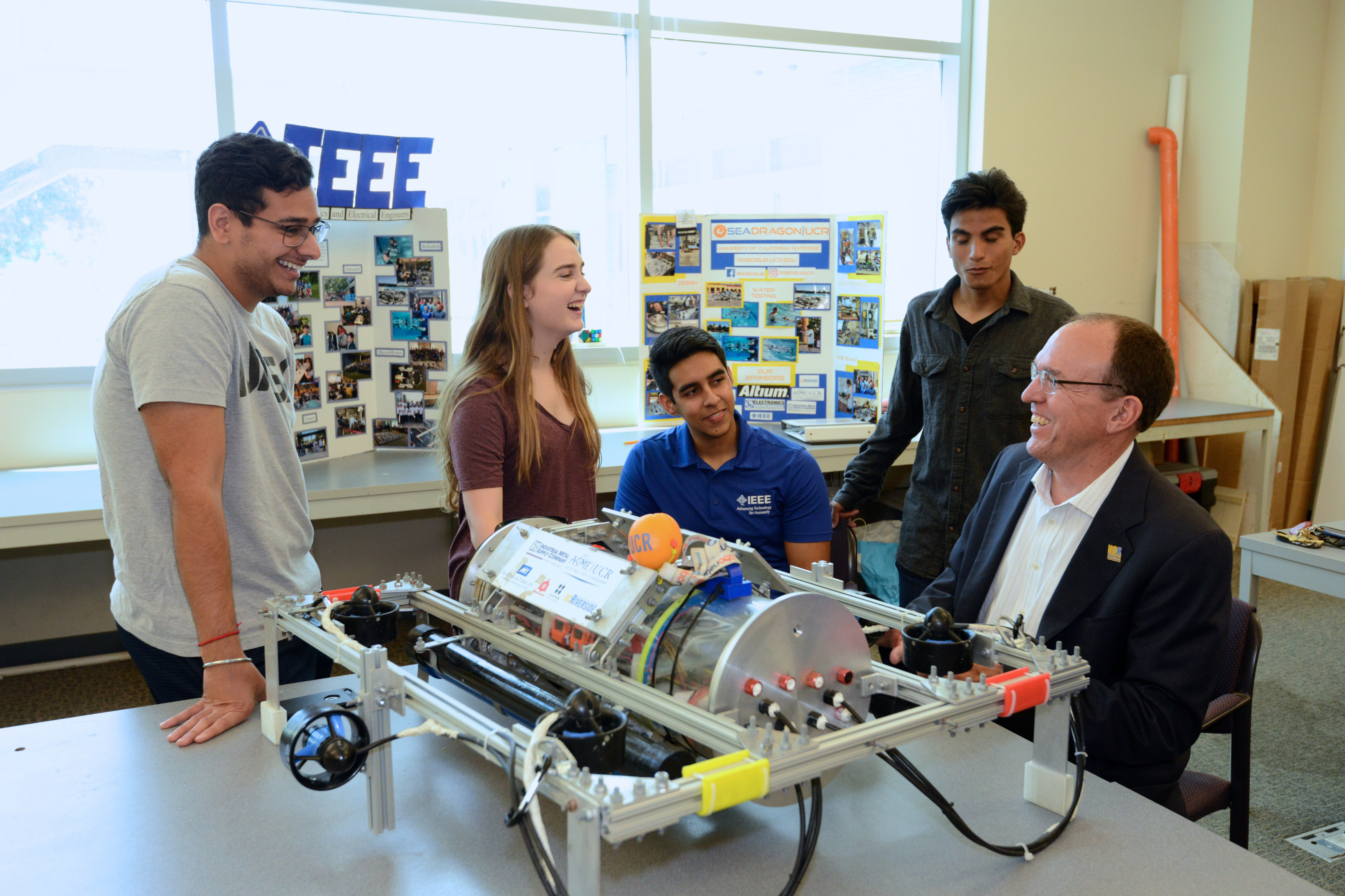 dean lynch with students