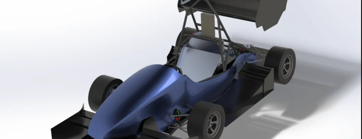 CAD model of Highlander Racing vehicle
