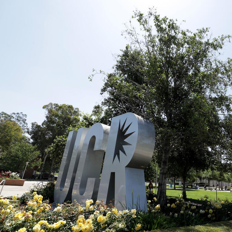 UCR Monument in front of Bell Tower