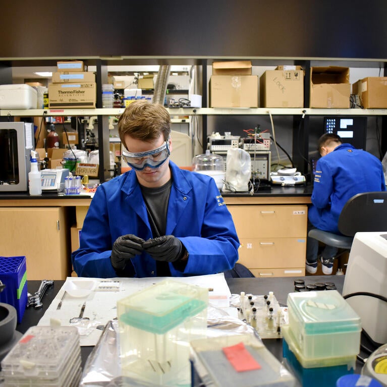 grad students in lab