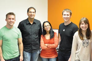 Frank Vahid, co-founder of zyBooks (third from left)