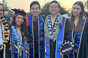 Graduation photo of OCTAVE team of bioengineering students