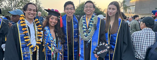 Graduation photo of OCTAVE team of bioengineering students