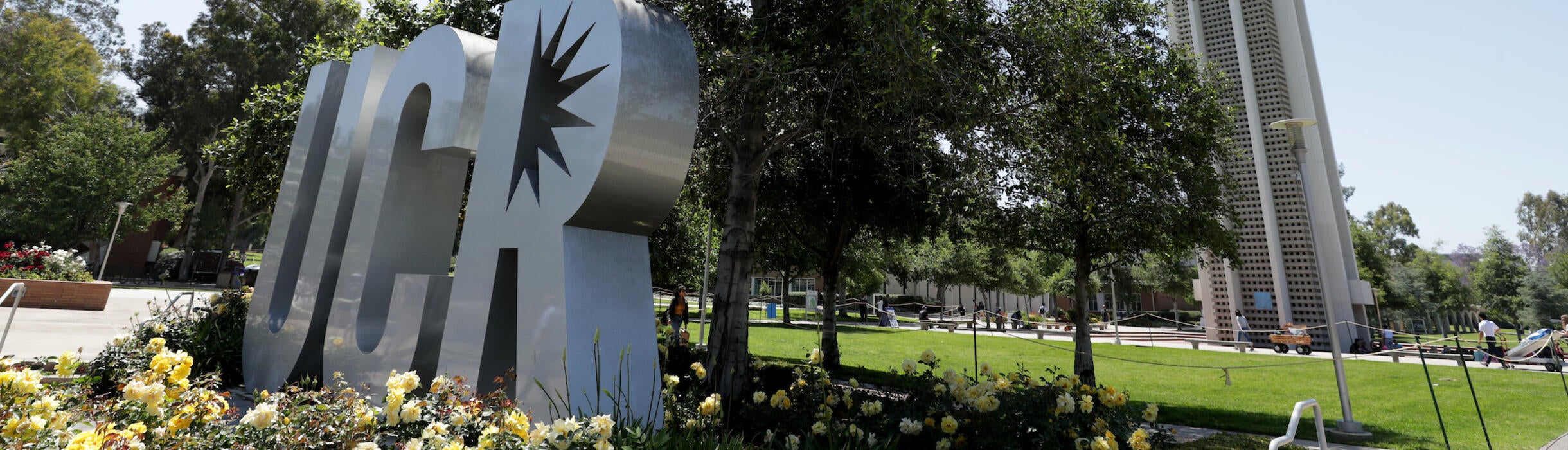 UCR Monument in front of Bell Tower